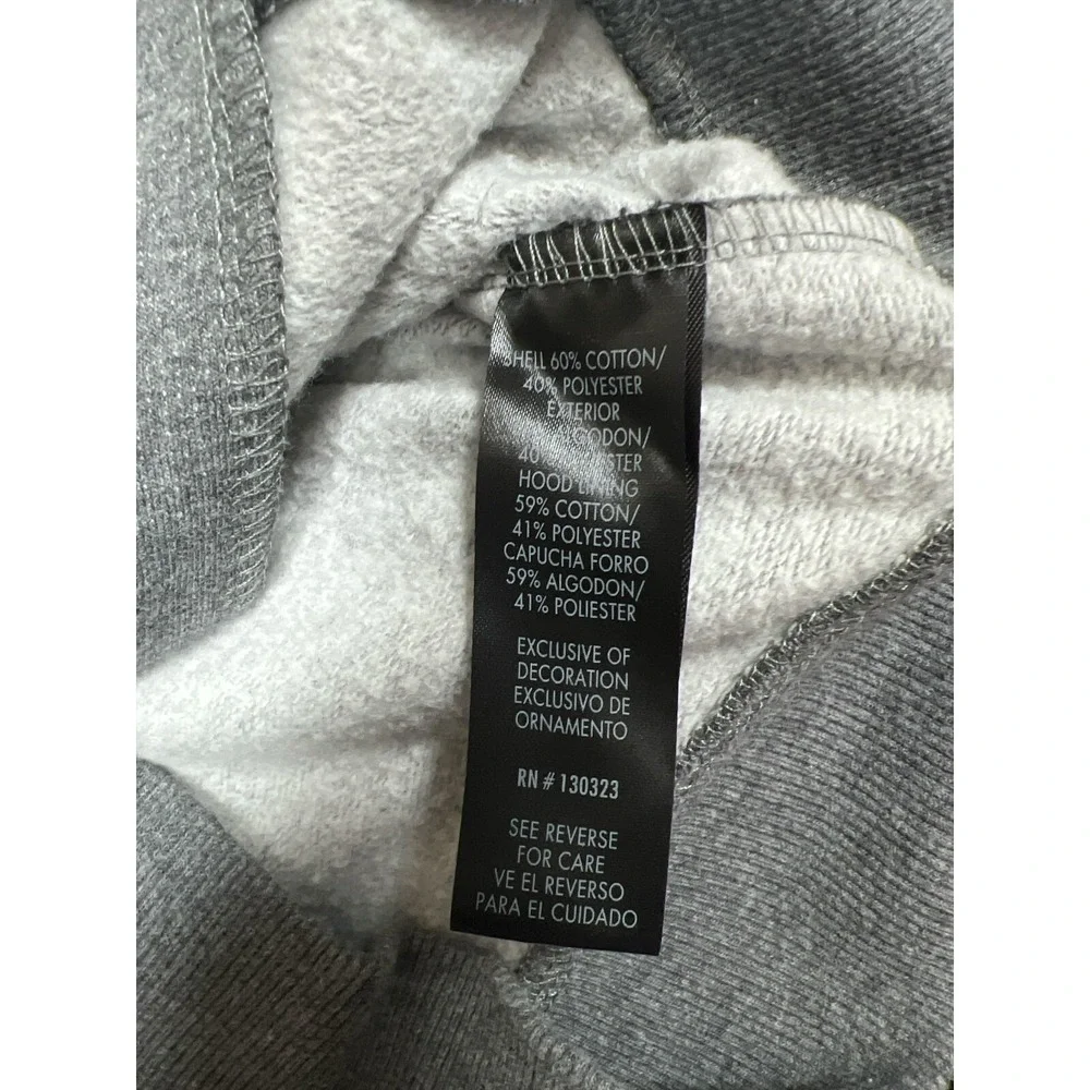 Calvin Klein Boys‎ 7/8 Gray Full Zip Hoodie Sweatshirt Logo CK Graphic